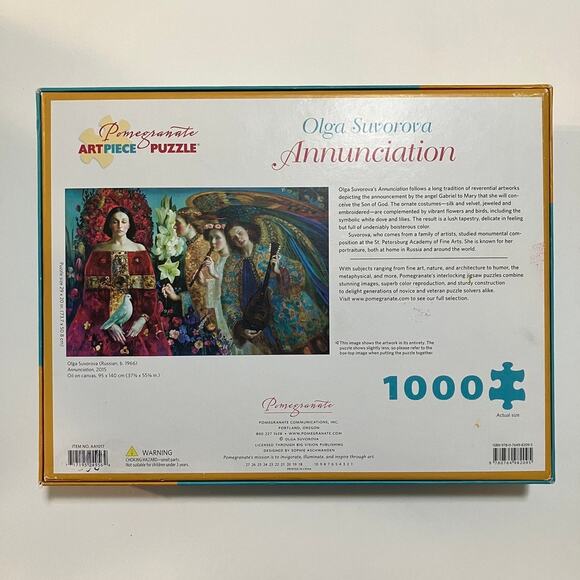 Olga Suvorova Annunciation 1000-Piece Jigsaw Puzzle Blessed Mary Art Pomegranate - Picture 2 of 6